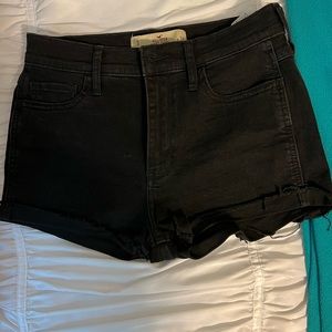Hollister black jean shorts